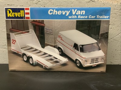 Revell Chevy Van with Race Car Trailer #7250 Released in