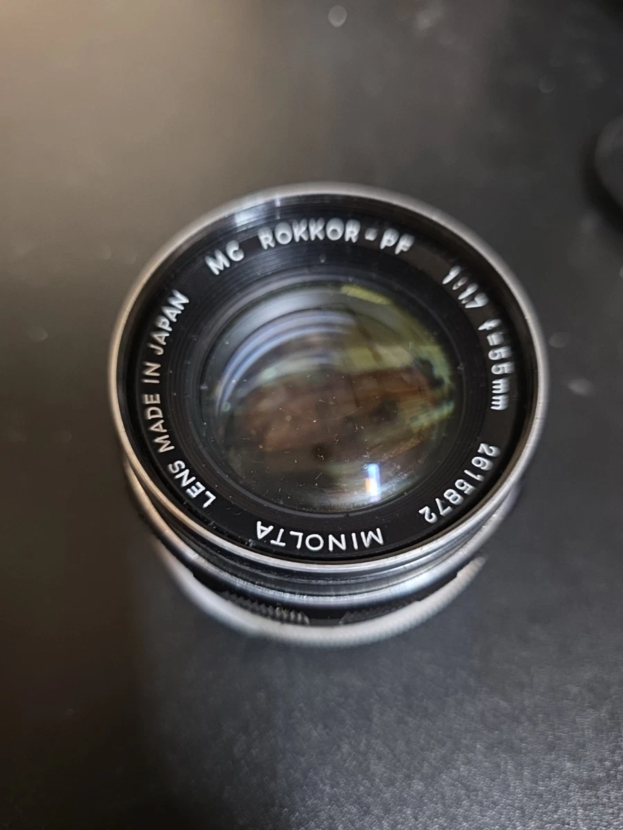 Minolta Rokkor PF 55mm Focal Camera Lenses f/1.7 Maximum Aperture