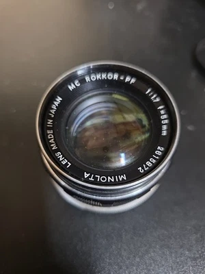 Minolta Rokkor PF 55mm Focal Camera Lenses f/1.7 Maximum Aperture