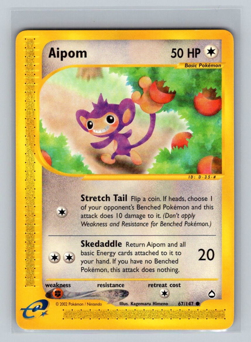Aipom Common Pokemon TCG Aquapolis 067/147 NM