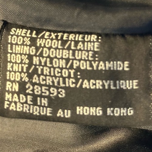 Members Only Mens Size 42 100% Wool Bomber Jacket w/Full Zip and Stand Up Collar - Picture 5 of 9