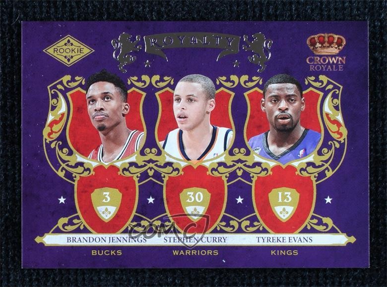 2009-10 Crown Royale Rookie Royalty Brandon Jennings Stephen Curry #1 1a6x