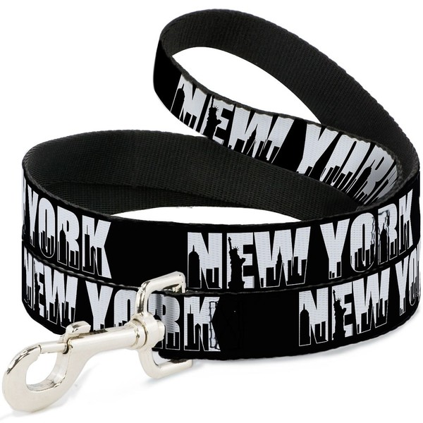 Dog Leash New York Bold/Skyline Silhouette Black/White/Black Narrow (Us Import)-image
