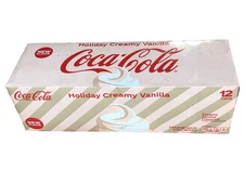 Coca-Cola Holiday Creamy Vanilla Fridge Pack Cans, 12 fl oz 12 Pack Limited Edit