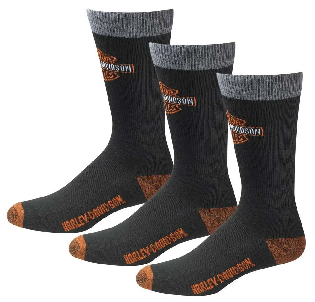 Harley-Davidson Men's UltraDri 3 Pack Poly Blend Riding Socks D99202870-001
Opens in a new window or