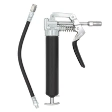 Heavy Duty Mini Grease Gun  W/ 4" Pipe & 12" Flexible Hose Steel Barrel ,,