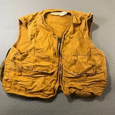 SafTbak Vest Zip Up Hunting Clothes Vtg With Big Pockets Brown