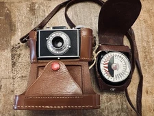 Kodak Flash Bantam 1947-1948 With Leather Case And DeJUR-Amsco Light Meter