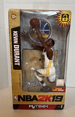 New Kevin Durant (Warriors) McFarlane NBA 2K19 Series 1 ''Locker CODE'' 