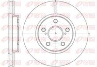 Remsa 2X Bremsscheibe Vorne Ø296Mm BelüFtet FüR Toyota Previa Camry Stufenheck