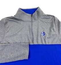 Under Armour Men's 1/4 Zip Loose Course & Corporate Logos Blue Gray Pullover XL