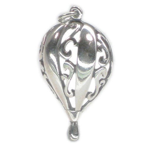 Ciondolo in argento con mongolfiera 2D .925 x 1 Ciondoli in mongolfiera!