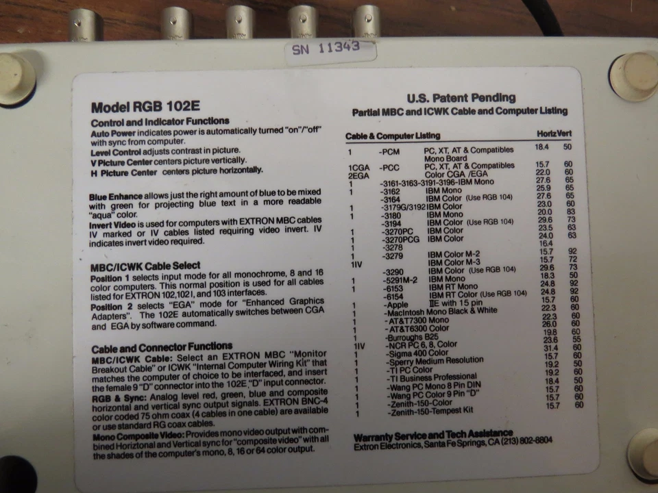 + Extron Universal TTL Interface with Adapter no Cable RGB102E - Image 3 of 3