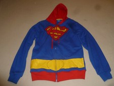 DC COMICS SUPERMAN SWEATSHIRT SUPER HEROES ZIP HOODIE SIZE SMALL