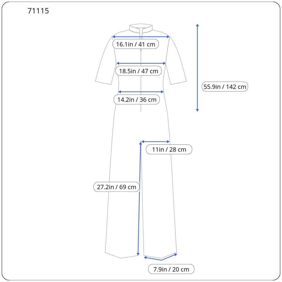 SANDRO Natalia Jumpsuit Damen (EU) 36 Langarm Mit Knöpfen Plissiert Dunkelblau - Bild 3 von 4