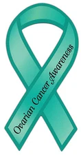 Ribbon Awareness Support Magnet - Ovarian Cancer - Cars, Trucks, Refrigerator