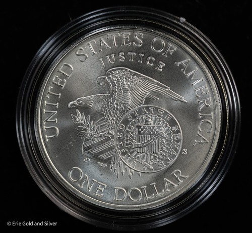 1998-S Robert F. Kennedy Commemorative BU Silver Dollar in OGP | US Mint - Picture 3 of 6
