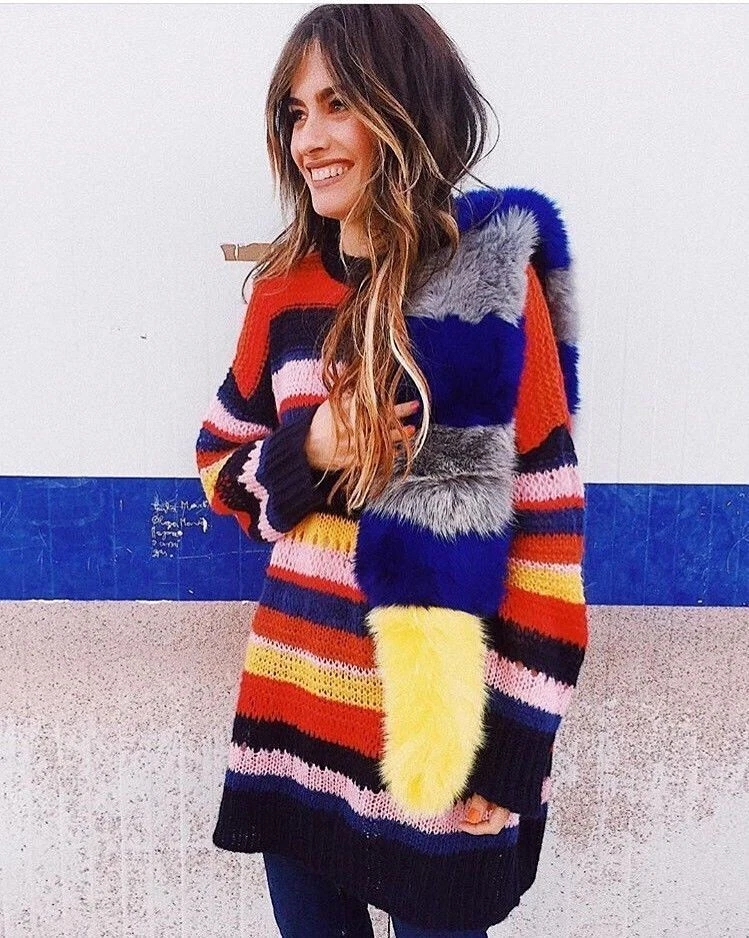 Striped wool deals sweater