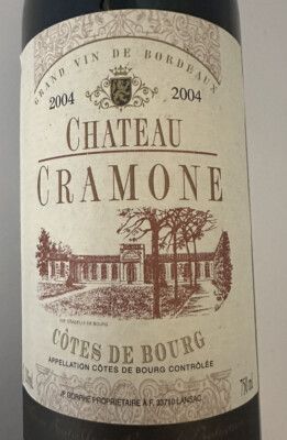 Bordeaux CHATEAU CRAMONE - Cotes de Bourg 2004 RARITÄT