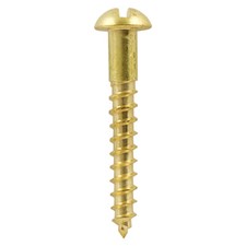 Solid Brass Screw Slotted ROUND Head Wood Screws 2mm - 4mm #2, #3, #4 #6 #8