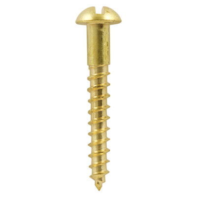  Massiv Messing Schraube Schlitz RUNDER Kopf Holzschrauben 2 mm - 4 mm #2, #3, #4 #6 #8