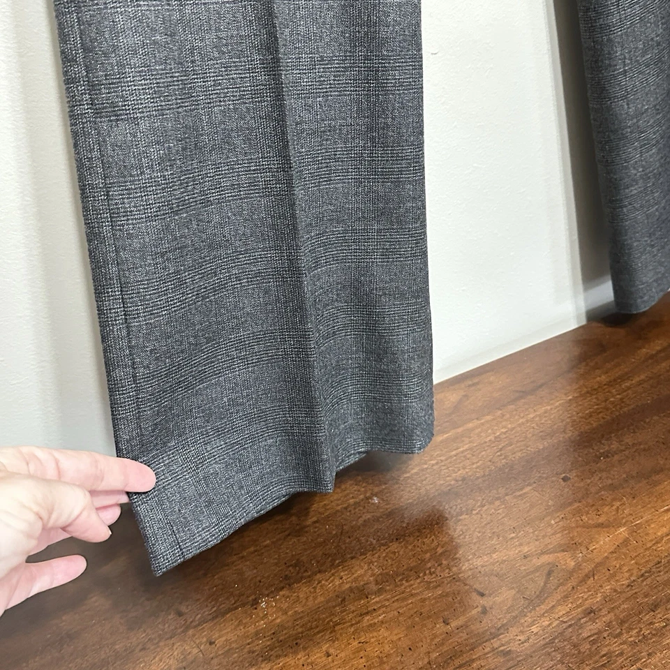 Calça social Classiques Entier xadrez feminina 8 cinza preta reta escritório clássica - Imagem 3 de 4