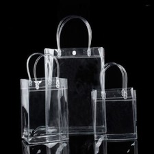Women's Tote Bag Storage Shopping Clear Pouch Shoulder Purse See Through Handbag