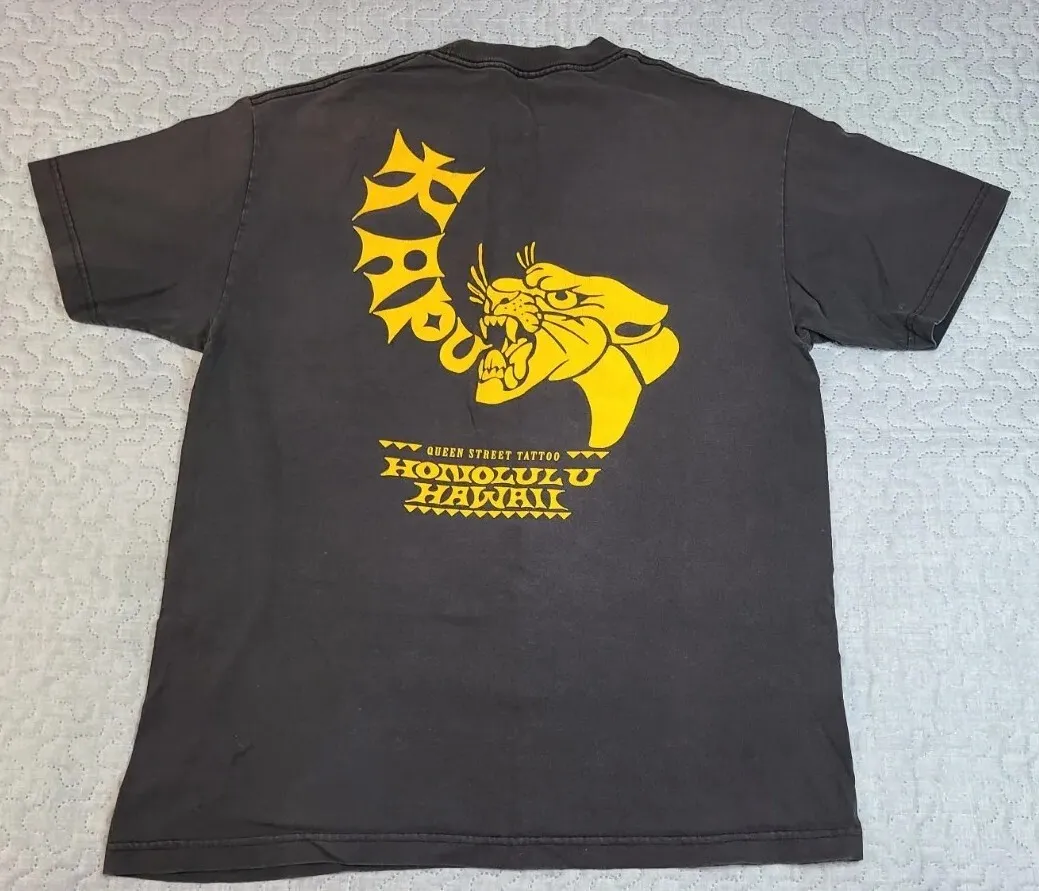 Queen Street Tattoo T-Shirt Black Honolulu Hawaii QST Men's Size? | eBay