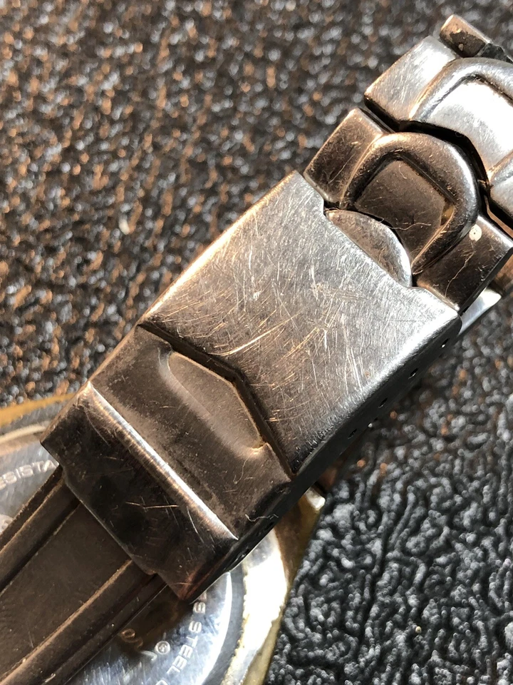 Reloj Hombre Eddie Bauer WR50M De Colección Acero Inoxidable Esfera Azul Fecha Batería Nueva Foto 4 de 4