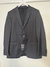 Image of $595 Boss Hugo Boss Huge6/Genius5 Slim Fit Black 100%Virgin Wool Blazer 40R NWT