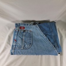 Dickies Bib Overalls Carpenter Demin Mens 50x30 Farmer 100 Cotton Blue