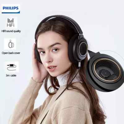 Philips SHP9600 Over-Ear Open-Back Headphones - Black 840063201415