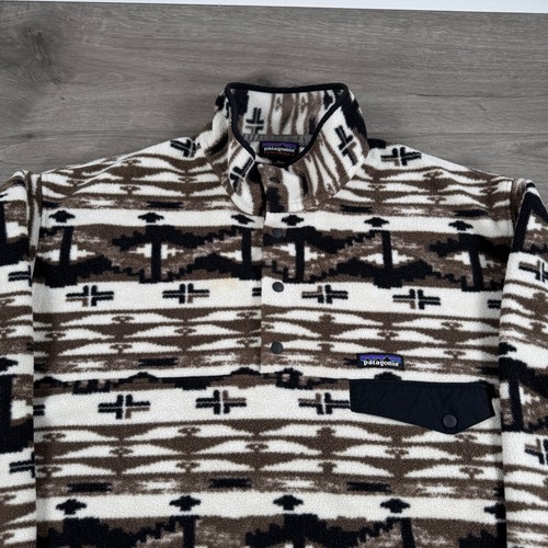 Patagonia Synchilla Snap-T Shepherds Knit Birch Mens Fleece Pullover Jacket XL - Picture 8 of 10