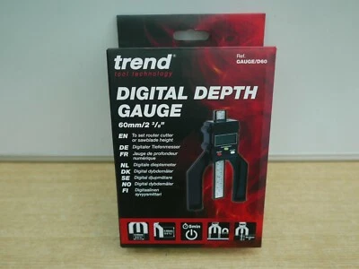 TREND GAUGE/D60 60MM ROUTER BIT OR SAW BLADE DIGITAL DEPTH GAUGE
