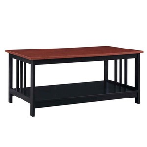 Convenience Concepts Mission Coffee Table in Black and Cherry Wood Finish 95285424733 | eBay