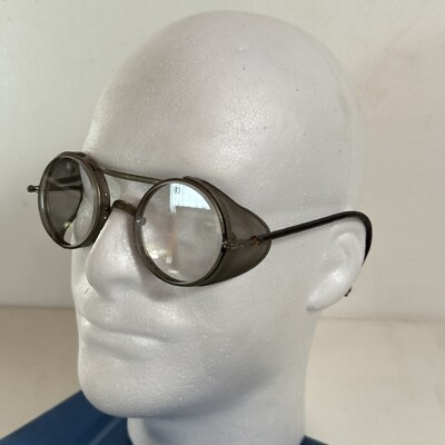 Vintage Folding Steampunk Glasses SANIGLAS Safety Goggles Early 1900’s 