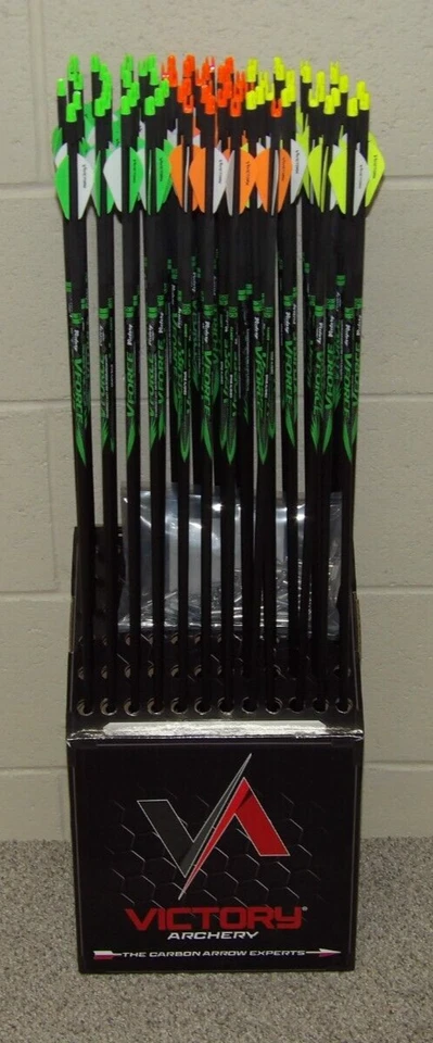 12 New Victory VForce 350 Spine Arrows- V Force Gamer V3-8.7 GPI-Cut/Insert Av
