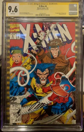 X-Men #4, Marvel Comics, 1/92 CGC 9.6 Signed By Jim Lee White.Pages