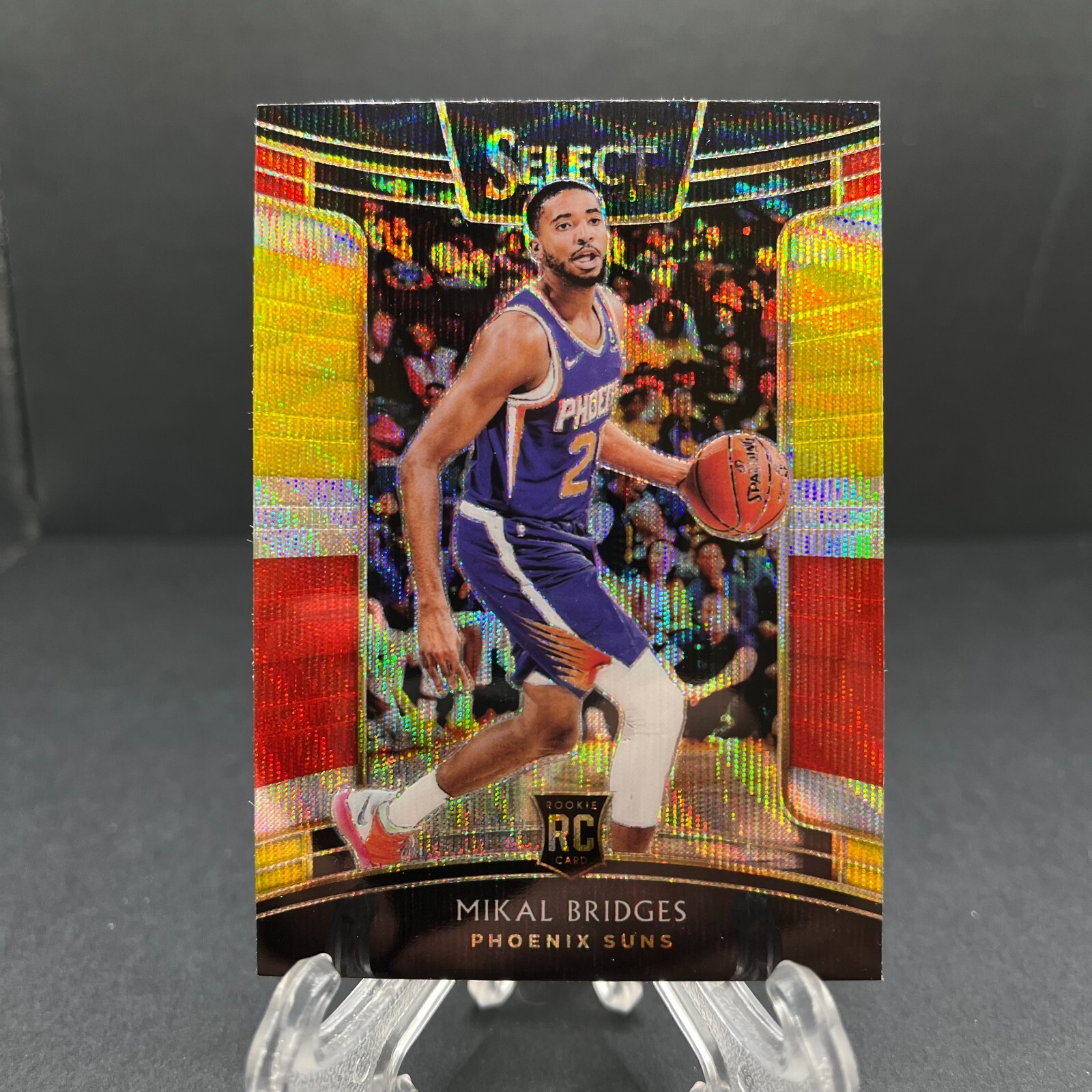 2018-19 Panini Select Concourse Tri-Color Prizm Mikal Bridges #95 Rookie RC