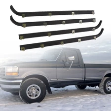 FOR 1987-1997 FORD F350 DOOR WINDOW F250 F150 SEAL BELT WEATHERSTRIP 4 PIECE SET