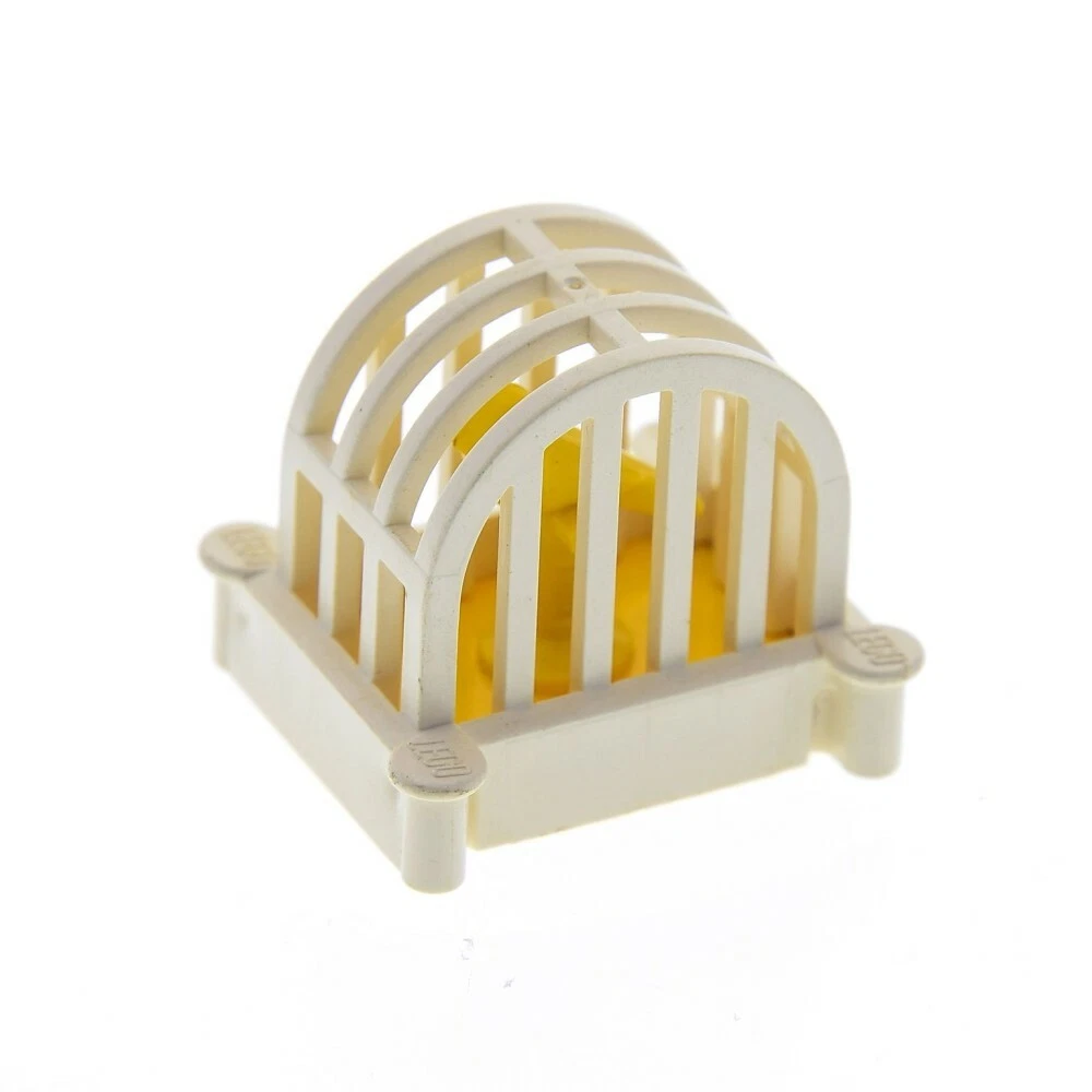 1x Lego Bird Cage White with Bird Yellow Fabuland Mickey Mouse Belville x682c01