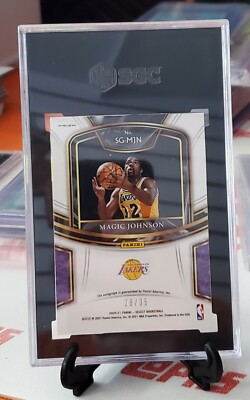20-21 Panini Select Magic Johnson Signatures Auto #28/35 - SGC 10 
