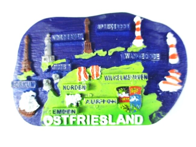 East Frisia polyresin magnet Germany Germany souvenir, new