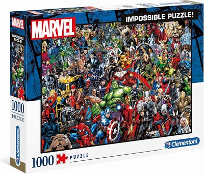 Clementoni 39411 Marvel Universe   1000 Teile, Impossible Puzzle, Superhelden