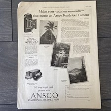 1924 Ansco Cameras  Speedex Film Vintage Print - Large 14 X 10 Newspaper Ad 