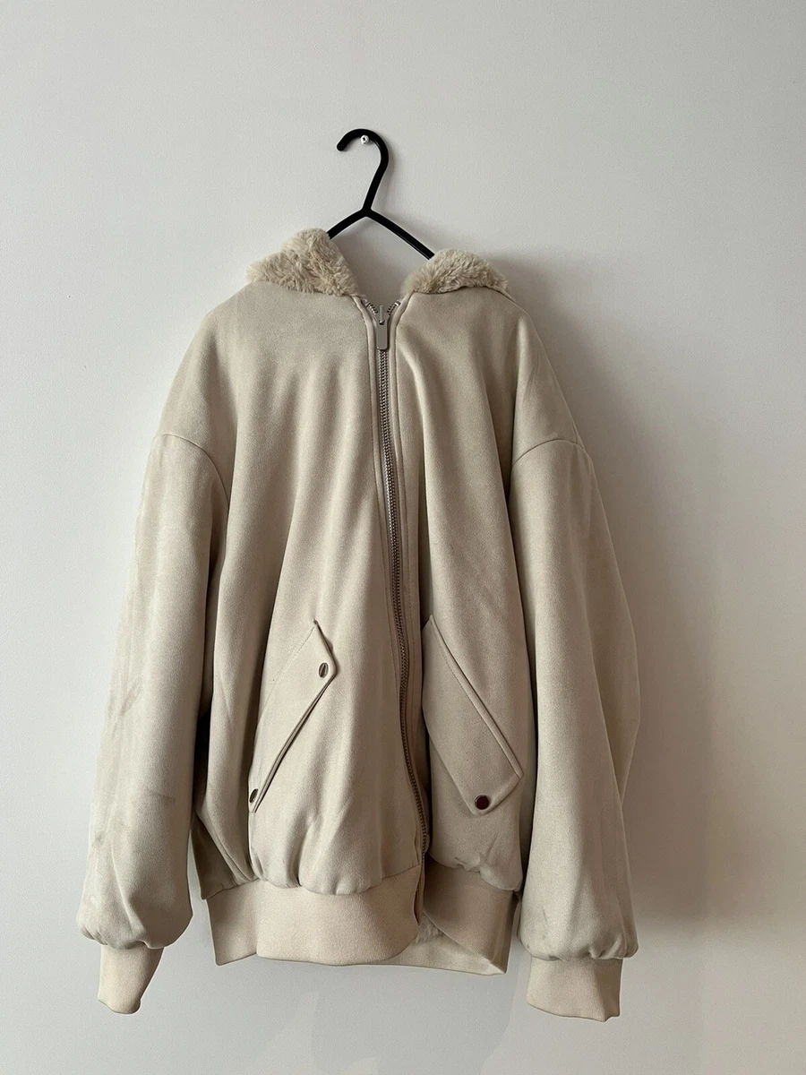ZARA REVERSIBLE BOMBER JACKET CREAM S