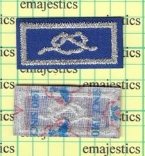 BSA DISTRICT AWARD OF MERIT SQUARE KNOT PATCH NEW CURRENT SINCE 1910 WHITE BACK