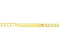 10k Yellow Gold 8" ID Solid Curb Link Chain Bracelet 4.7 mm 5 grams