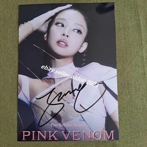Blackpink ROSE JENNIE JISOO LISA PINK VENOM PHOTO 5*7 AUTOGRAPHED K-POP - Picture 8 of 11
