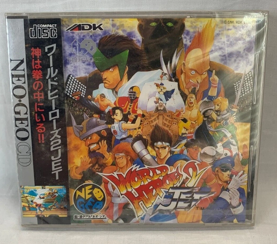 SNK NEO GEO CD World Heros 2 Jet Japan NEOGEO Game US Seller Sealed Damage